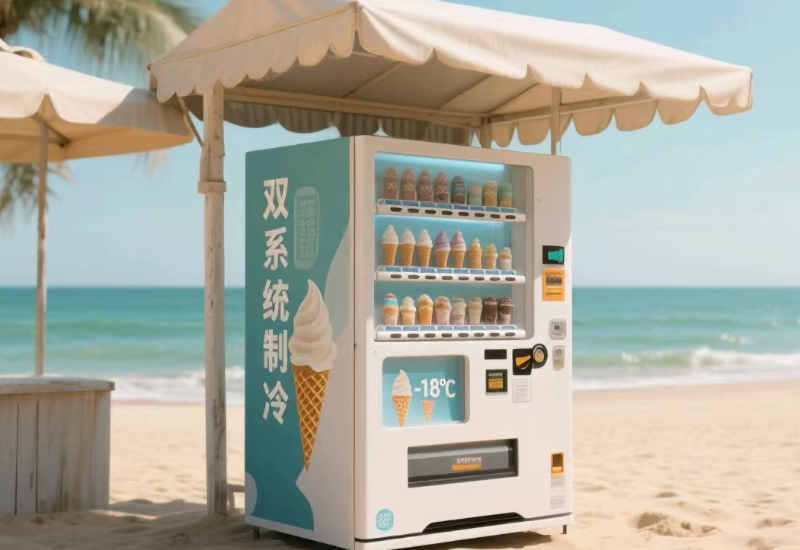 從暴曬街頭到滾燙沙灘，耐高溫冰淇淋售貨機(jī)如何守住美味